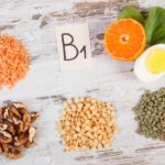 Products and ingredients containing vitamin B1 and dietary fiber, healthy nutrition